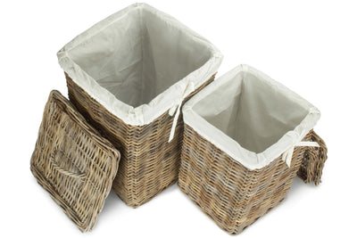 Square Rattan Laundry Hamper Basket