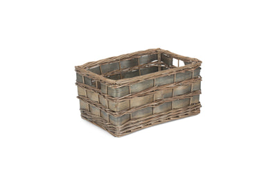 Grey Scandi Storage Basket Medium Unlined