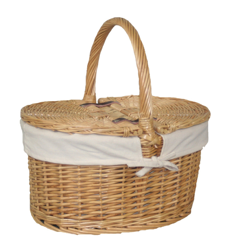 Buff Oval Picnic Basket