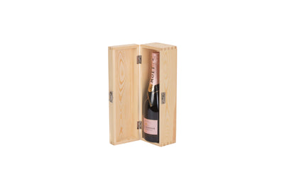 Bottle Clear Varnish Wooden Box Single Bottle Champagne