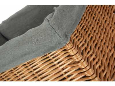 Double Steamed Storage Basket with Grey Sage Lining