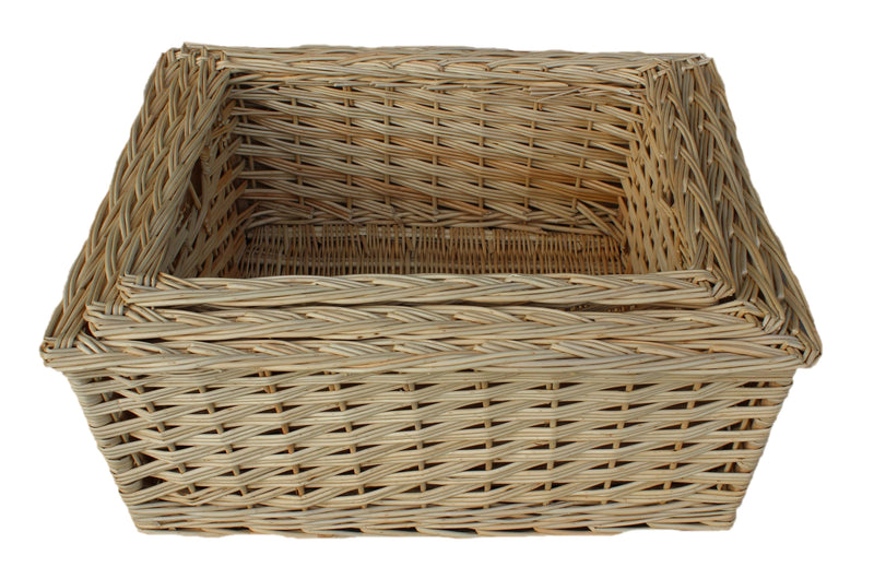 Kitchen Storage Basket Set of 3 Stacked Inside