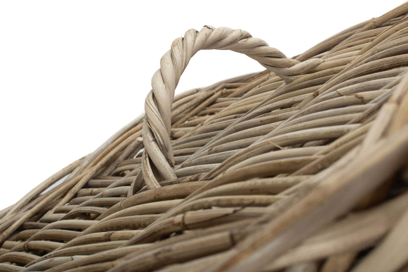 Square Rattan Laundry Hamper Basket Handle Detail