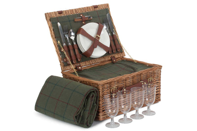 Green Tweed Classic Picnic Hamper