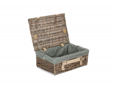 14" Antique Wash Split Willow Hamper