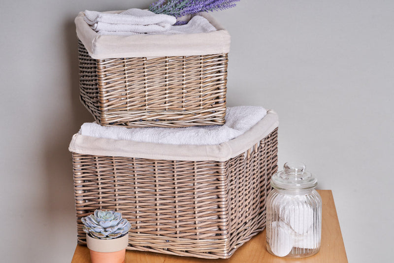 Square Antique Wash Storage Basket