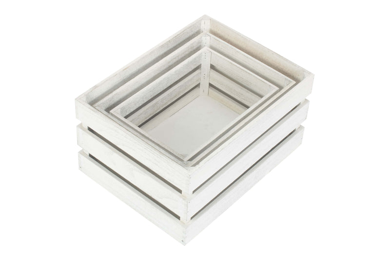 Vintage Slatted Wooden Box