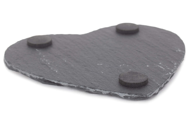 Heart-Shaped Slate Coaster Set 4