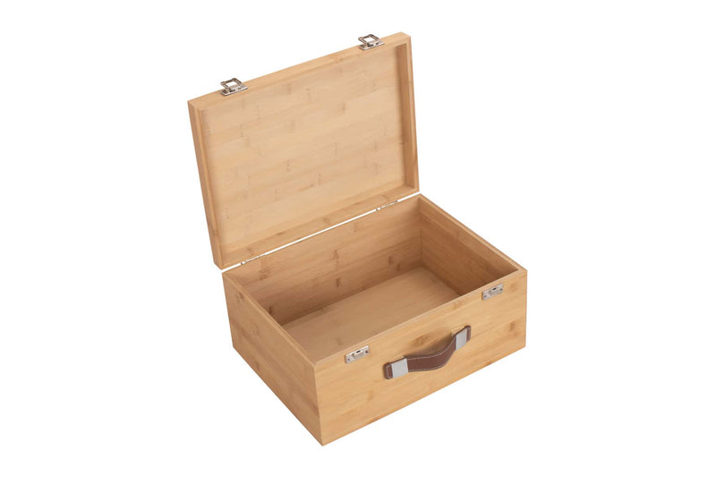 Luxury Bamboo Box Large Open View