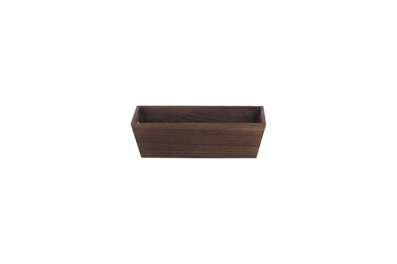 Dark Wooden Packing Trough Side View