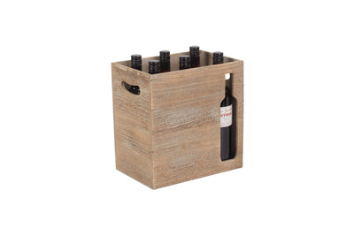 6 Wine Bottle Cut-Out Carrier Full Side