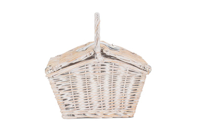 Small White Elegant Hamper Side Detail