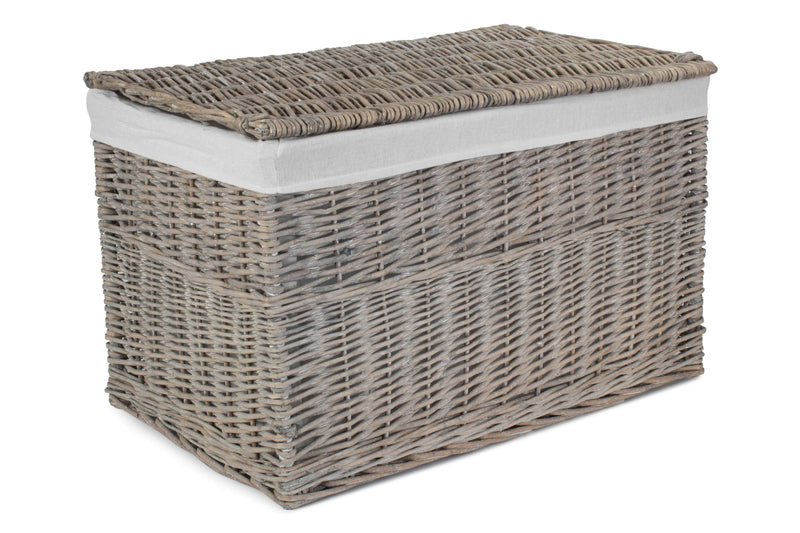 Grey Wash Storage Hamper Extra-Large Front View