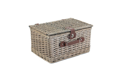 Grey Wicker Storage Basket