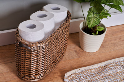 Oval Toilet Roll Holder Basket