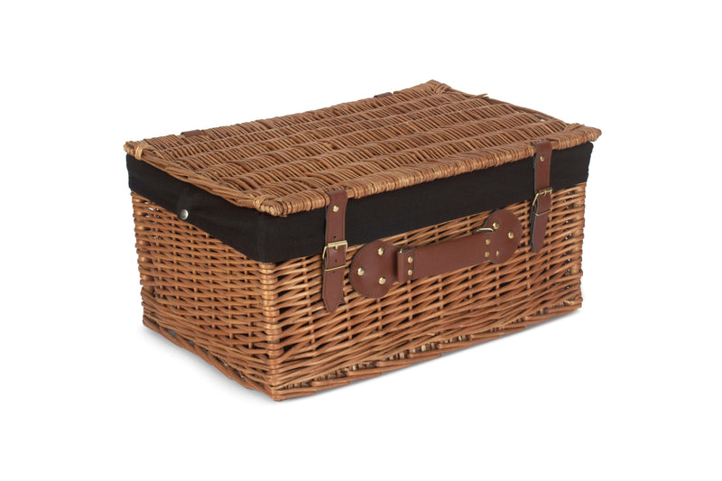 Light Steamed Hamper Large Black Closed