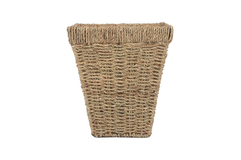 Seagrass Square Waste Paper Basket Close