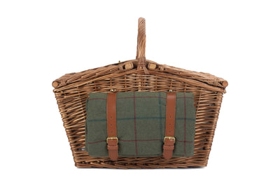 Elegant Tweed Fitted Hamper Green Side