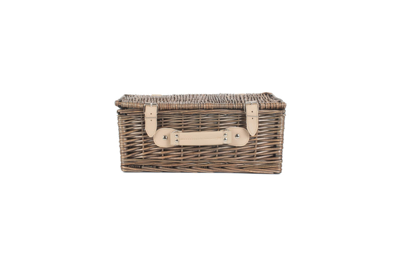 14" Fitted Wicker Picnic Hamper Closed Front