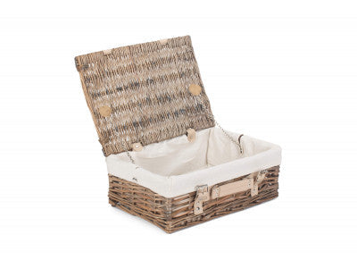 14" Antique Wash Split Willow Hamper