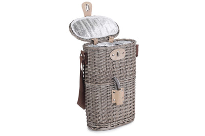 2 Bottle Chilled Carry Basket Front Clear