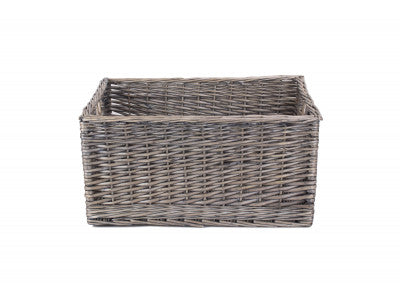 Jumbo Antique Wash Storage Basket - Unlined