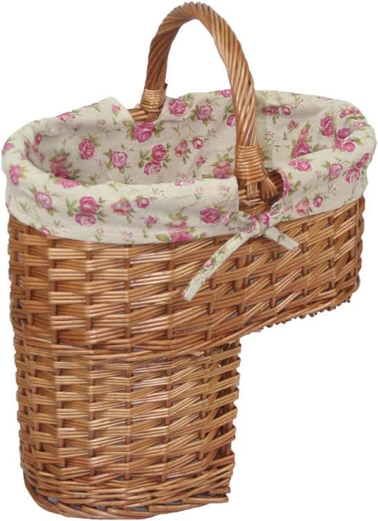 Stair Basket With Rose Lining