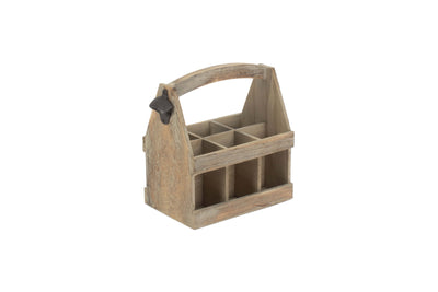 Oak Effect Bottle Carrier 6 Carrier Empty