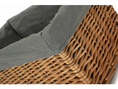 Double Steamed Storage Basket with Grey Sage Lining