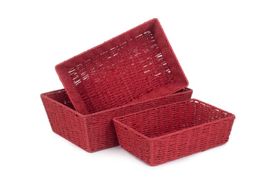 Red Paper Rope Tray