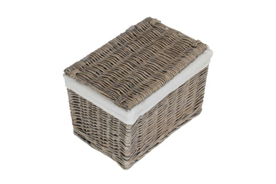 Grey Wash Storage Hamper Top View