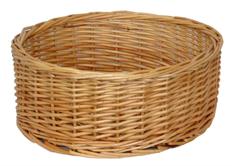 Round Straight-Sided Wicker Tray