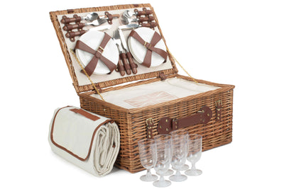 Brit Picnic Hamper 6 Person Open