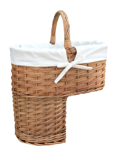 Double Steamed Stair Basket With White Lining White Lined