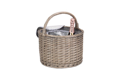 Round Grey Chiller Basket Front