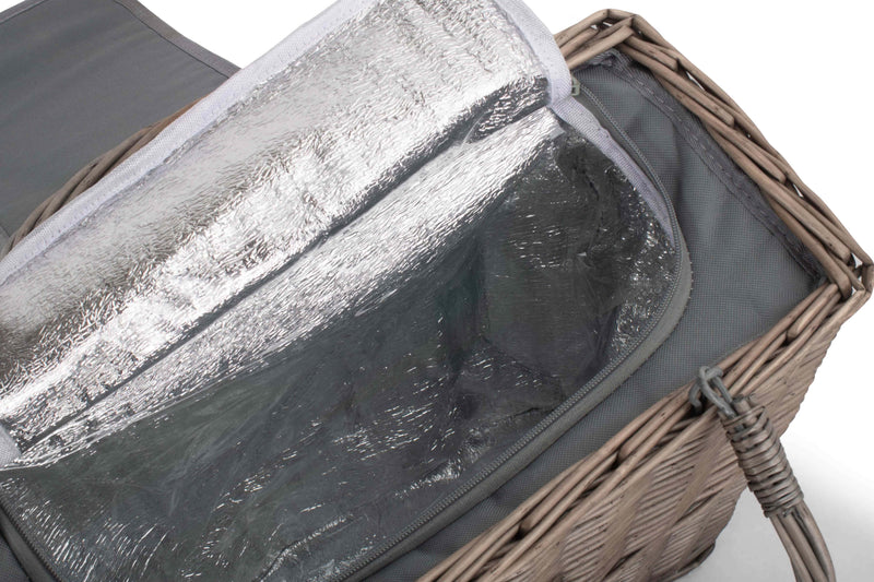 Grey Chiller Basket with Blanket PVC Close Up