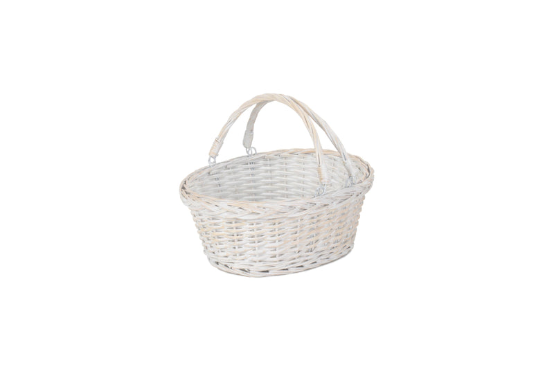 White Swing Handle Shopper Small White Side