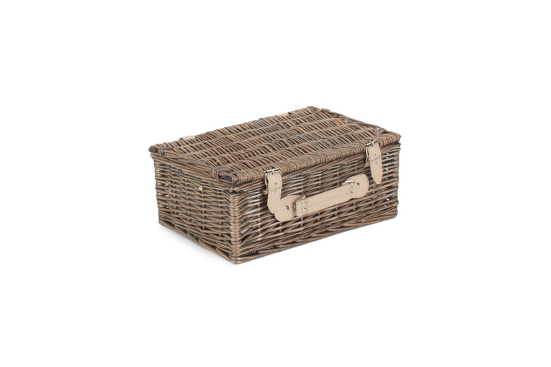 14" Fitted Wicker Picnic Hamper Closed