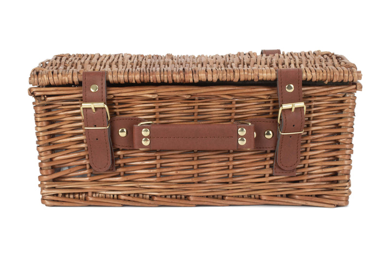 Green Tweed Classic Picnic Hamper Closed Detail