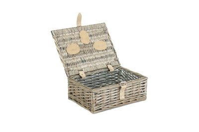 Grey Wicker Storage Basket