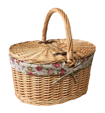 Buff Oval Picnic Basket