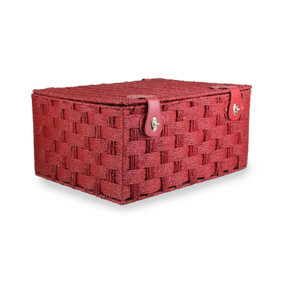 Paper Rope Hamper Red