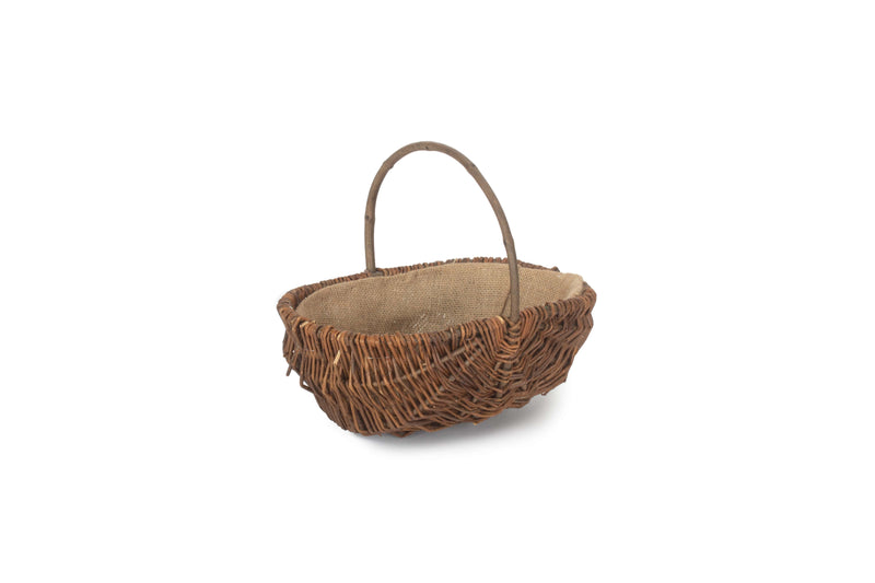 Oval Unpeeled Willow Garden Trug Medium Front View