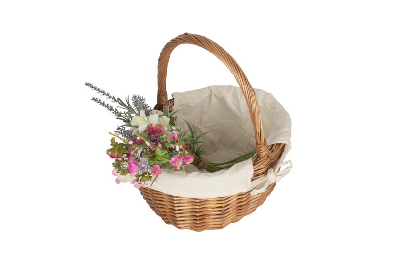 Double Steamed Oval Shopper White Example Flowers