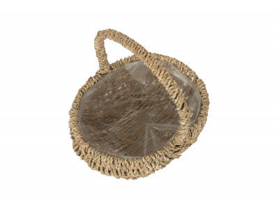 Oval Seagrass Flower Basket