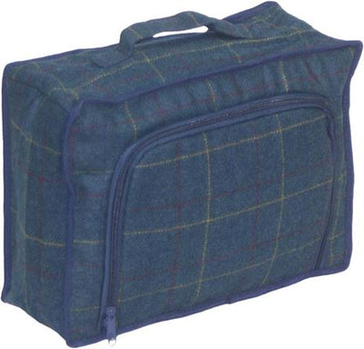 Blue Tweed Cooler Bag Side