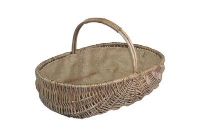 Shallow Antique Wash Lined Trug Large Single