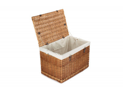 24" Double Steamed Chest Hamper with White Lining