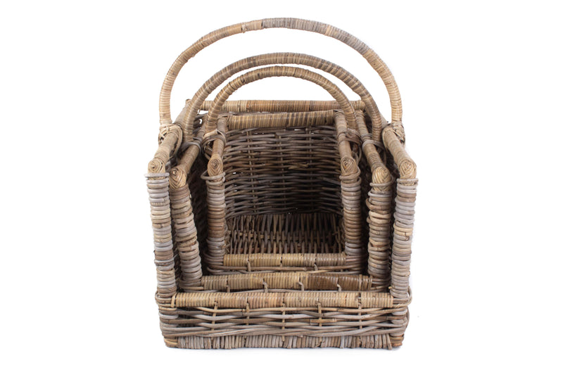 Rattan Open Ended Log Basket