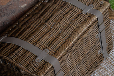 Antique Wash Domed Storage Hamper